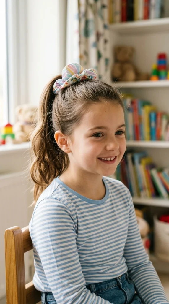 High Ponytail with a Scrunchie