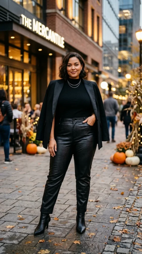 Leather Pants and a Fitted Top