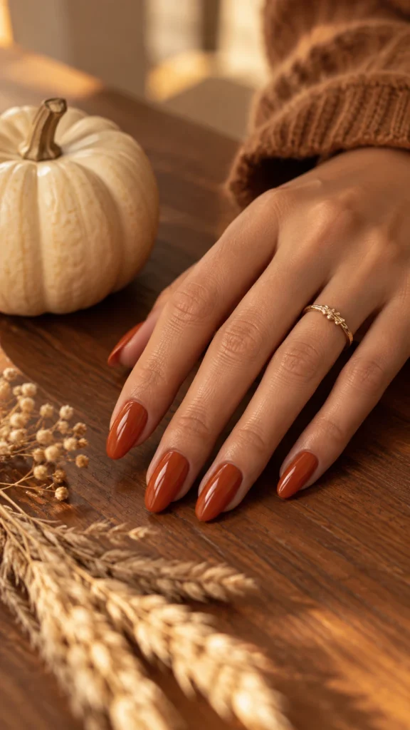 Rust Orange Nails
