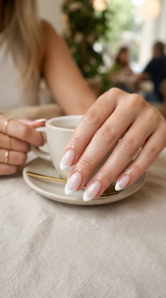 2. Sheer Pink French Tip