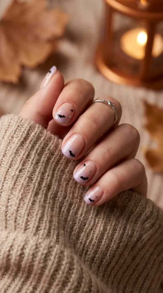  Cute Bat Halloween Nails