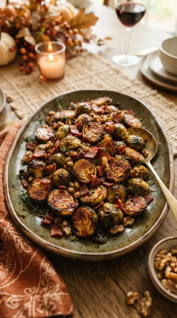 Maple Glazed Brussels Sprouts with Bacon