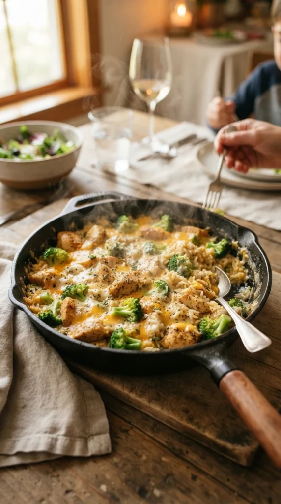  One-Pot Cheesy Chicken Broccoli Rice