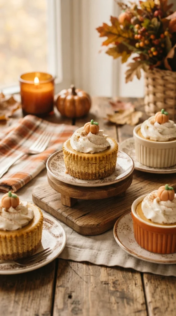 Mini Pumpkin Cheesecakes
