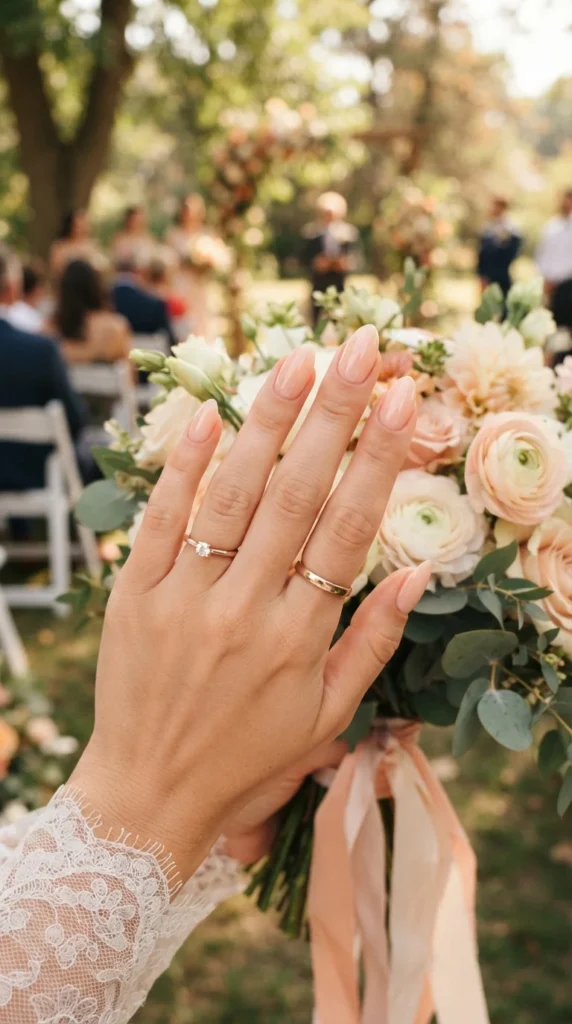 22. Soft Peach for a Summer Wedding