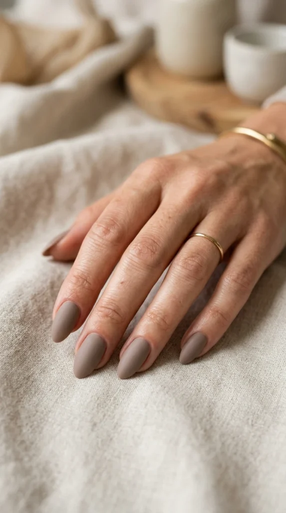 Soft Taupe Nails