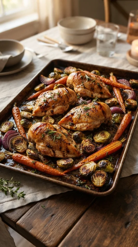 Balsamic Roasted Chicken and Vegetables
