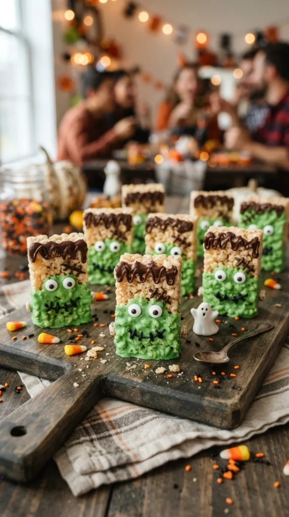 Frankenstein Rice Krispie Treats