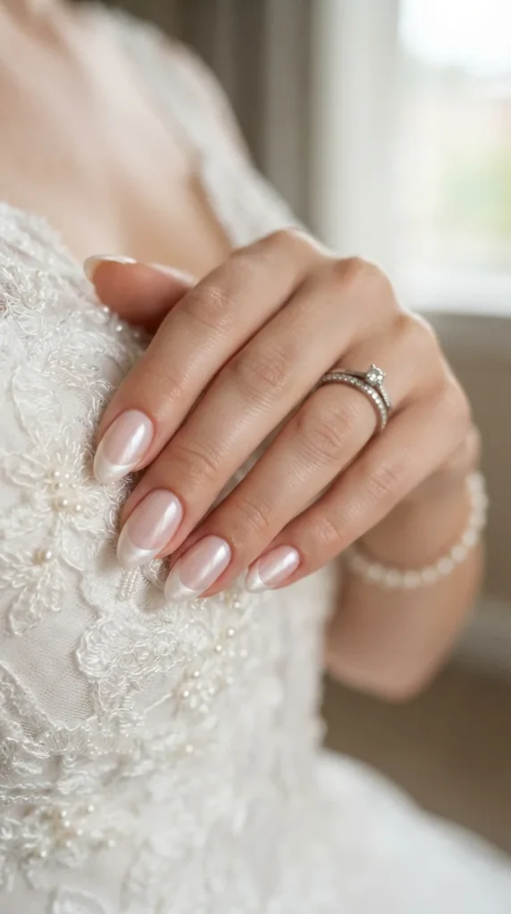 25. Bridal Pearl French Tip