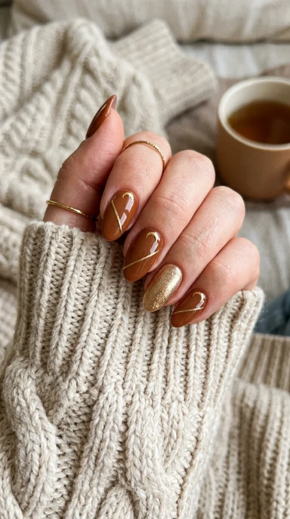 Warm Cinnamon and Gold