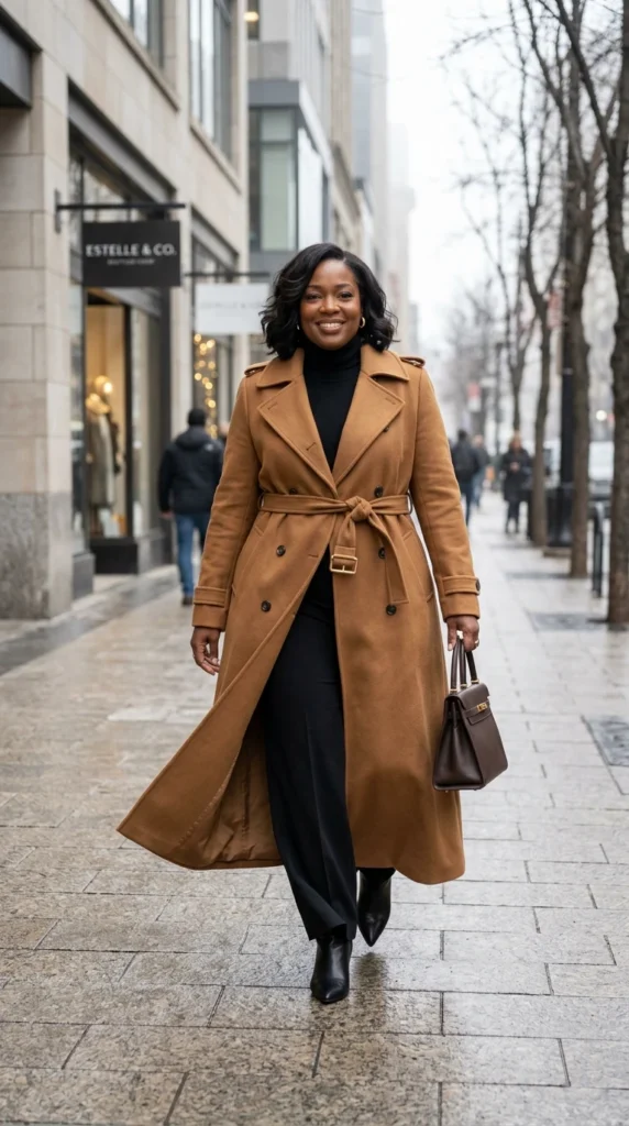 Long Wool Trench Coat