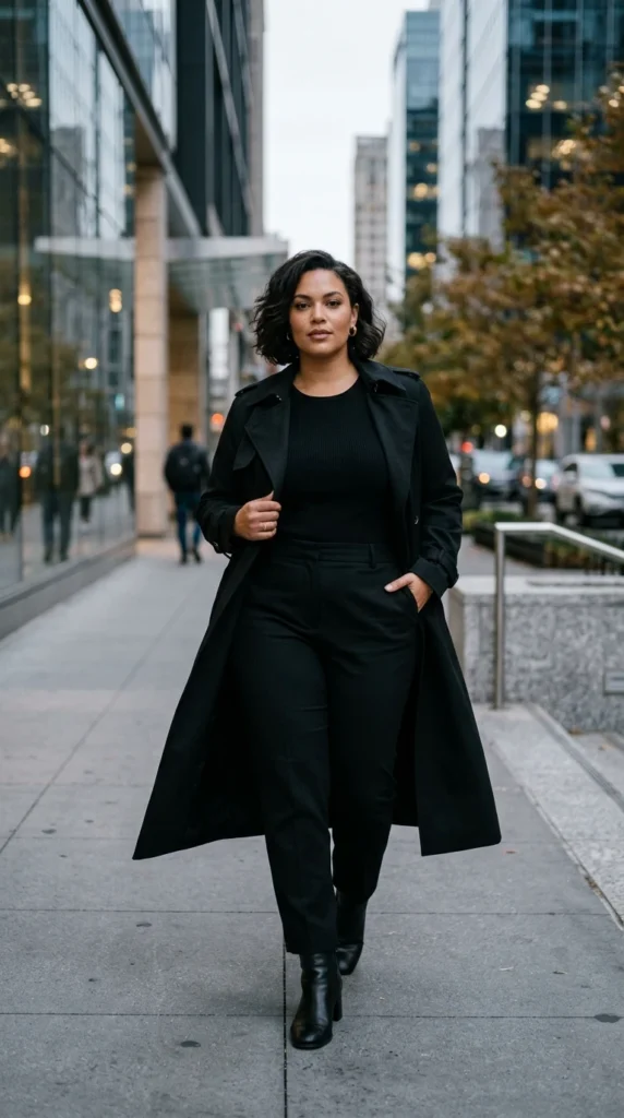 Black Trench for a Sleek Monochrome Look