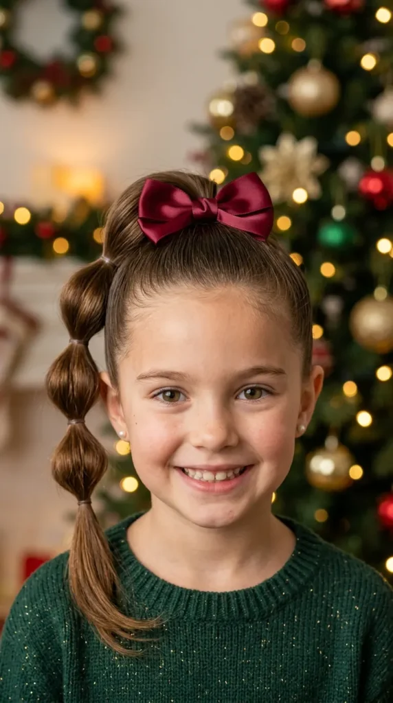 Bubble Ponytail with Bow