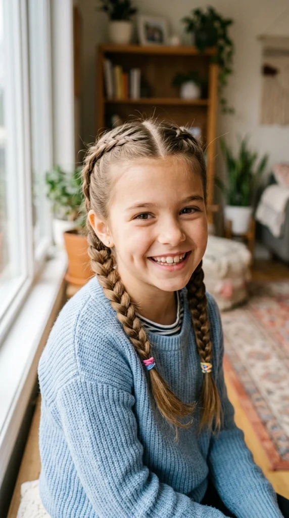 Dutch Braid Pigtails