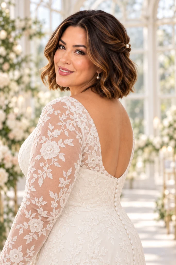Half-Up Twist for Short Hair