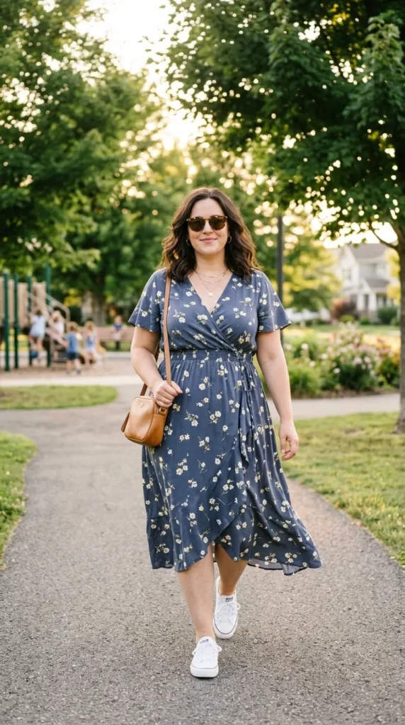 Midi Dress with Sneakers