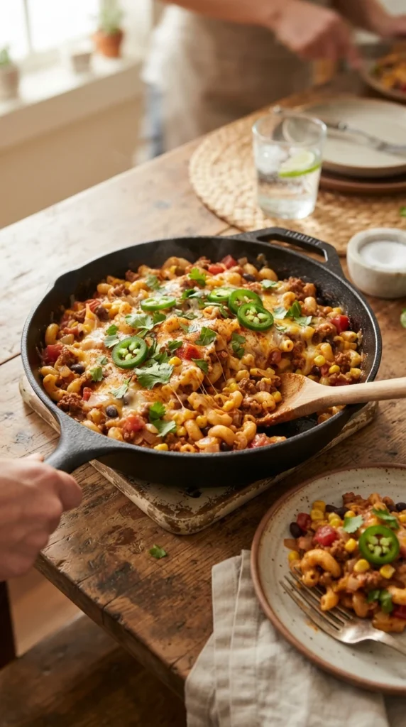 One-Pot Taco Beef Pasta