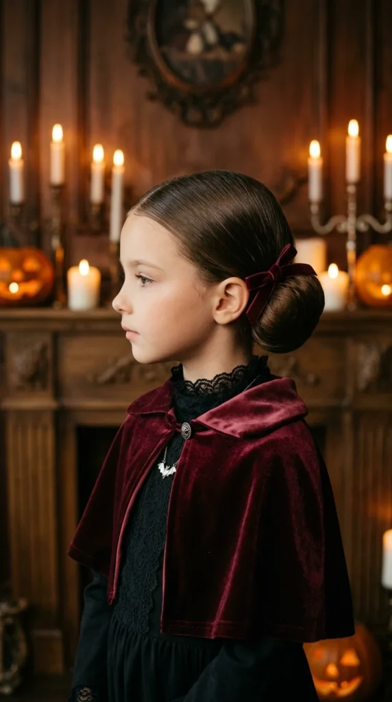 Sleek Bun for a Vampire or Elegant Costume