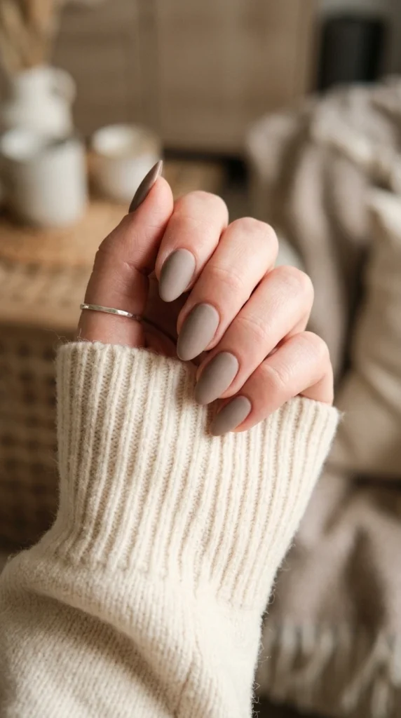 Soft Taupe Nails