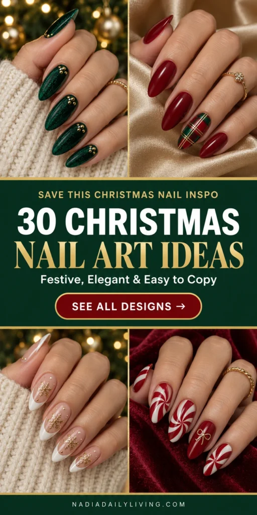 30 Christmas Nail Art Ideas