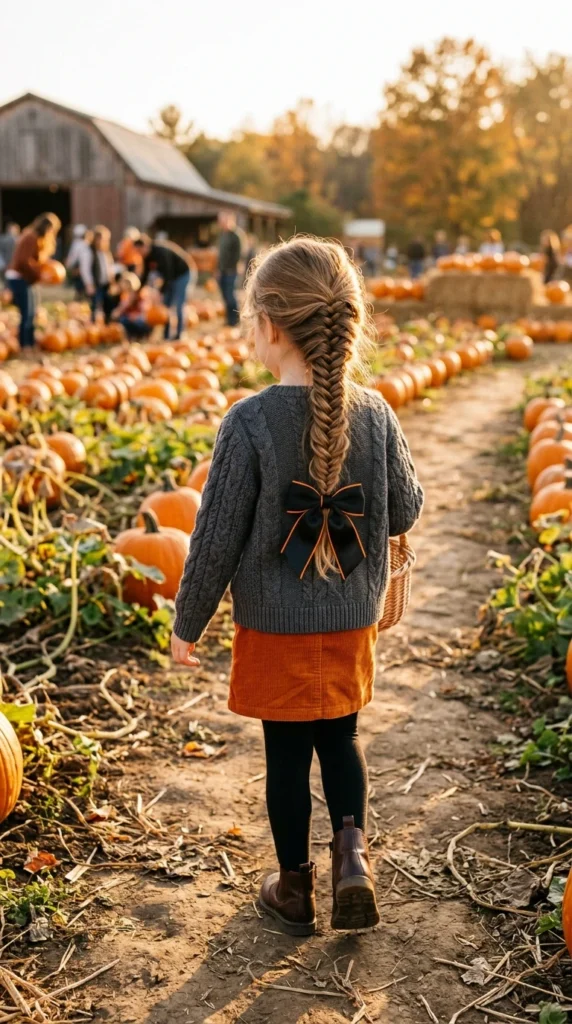 Fishtail Braid with Spooky Ribbon