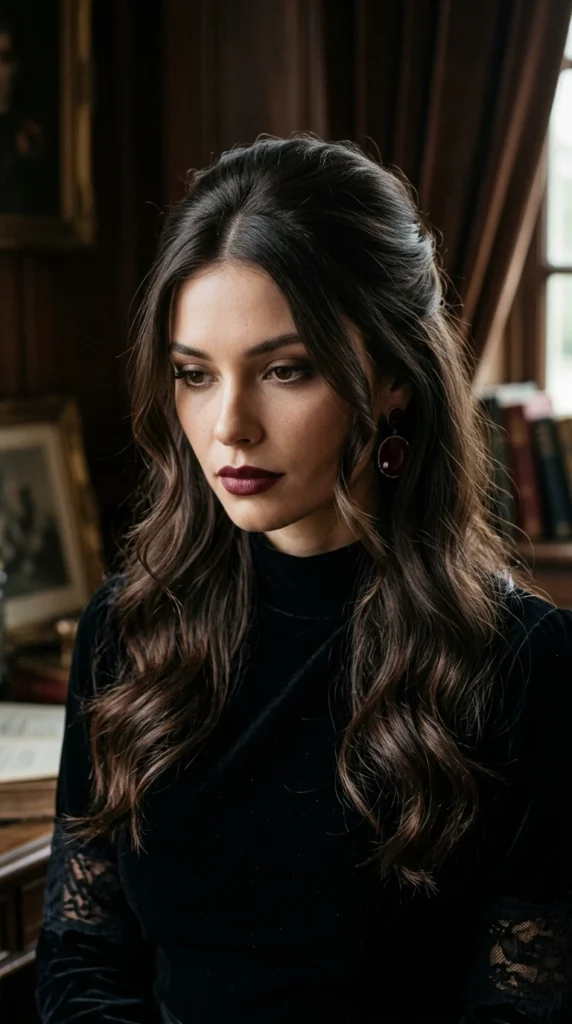 Gothic Romantic Half-Up Style