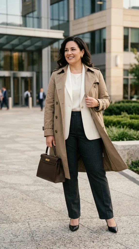 Trench Coat Over a Blazer