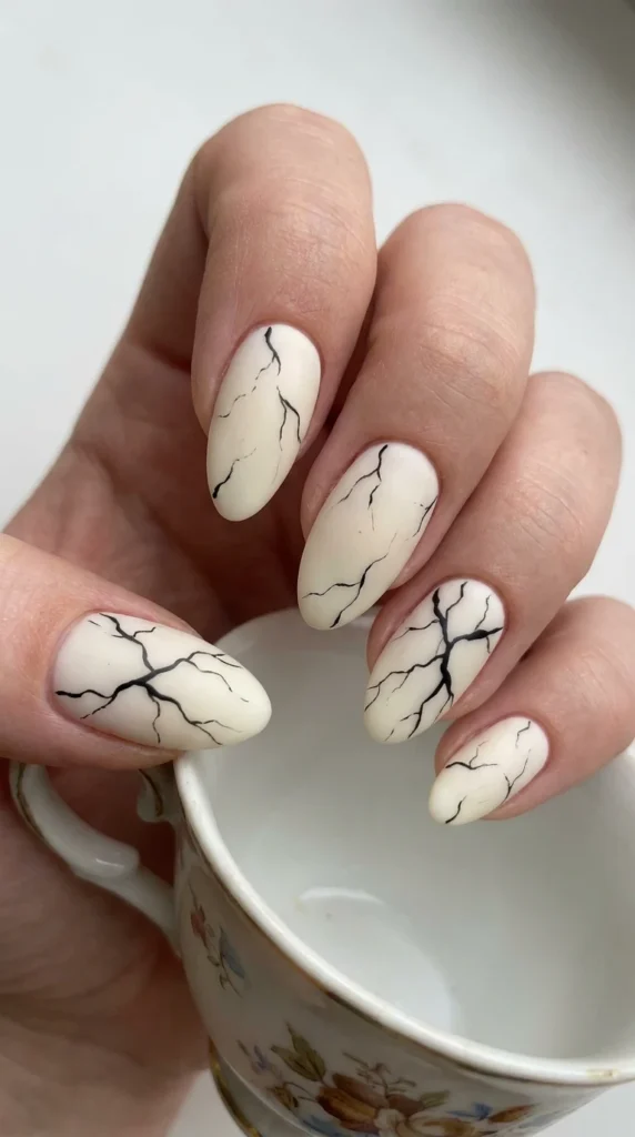 Cracked Porcelain Doll Nails