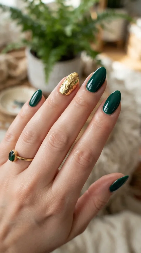 5. Emerald with Gold Foil Accent