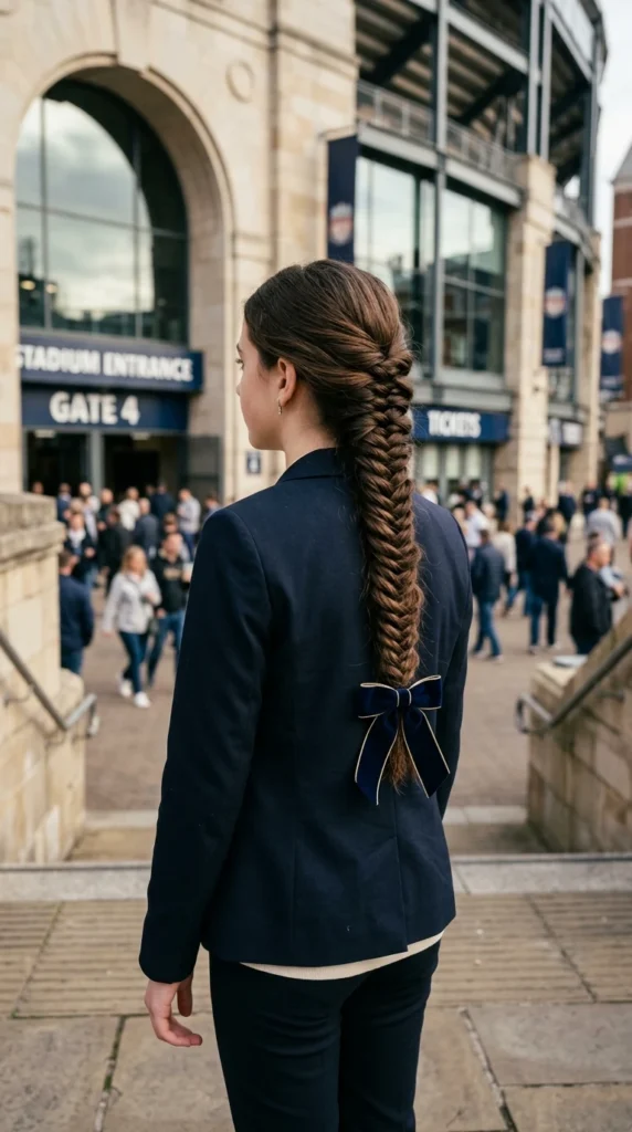 Fishtail Braid with Team Bow