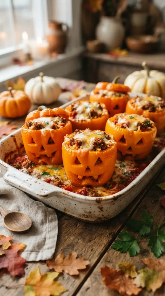  Halloween Stuffed Bell Peppers
