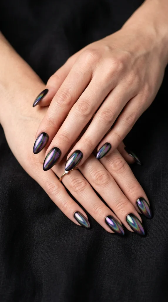 Iridescent Holographic Nails