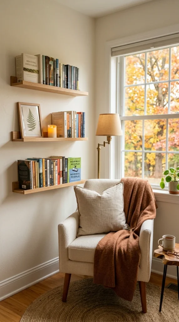 Wall-Mounted Book Ledges