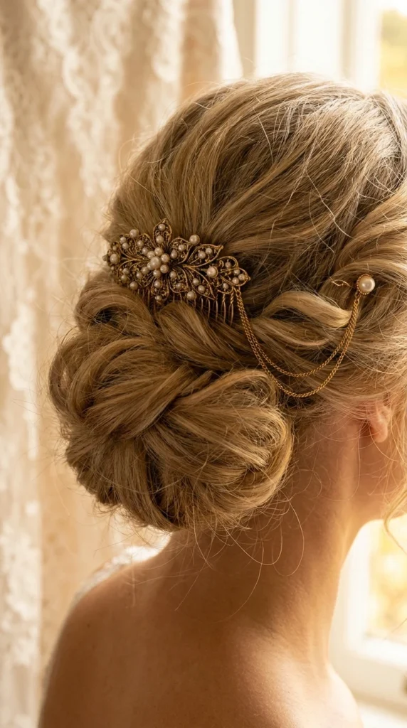 Chain-and-Comb Combination for an Updo