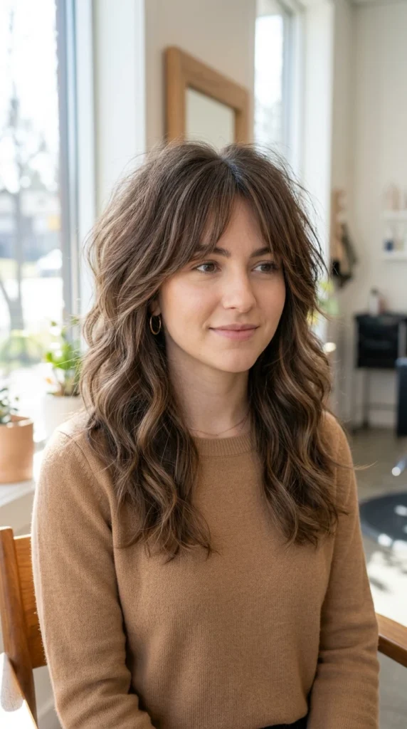 Curtain Wolf Cut with Balayage