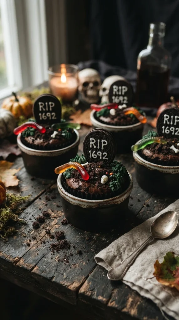 Graveyard Brownie Cups