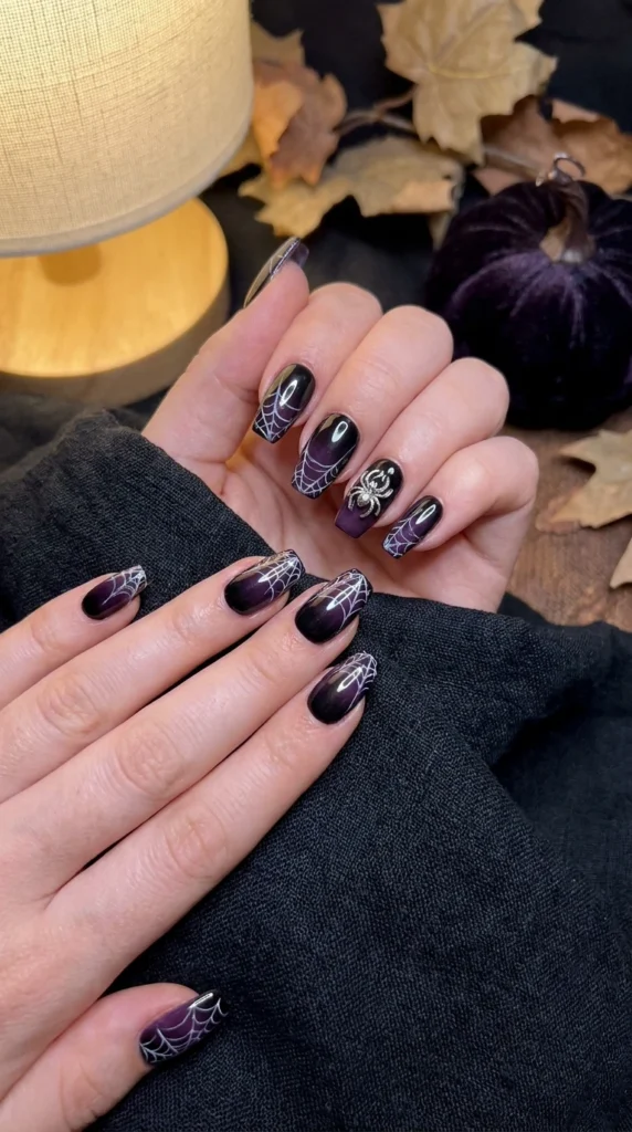  Halloween Spiderweb Nails