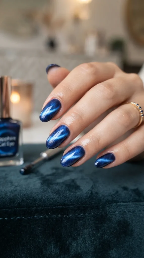 6. Sapphire Cat Eye Shimmer