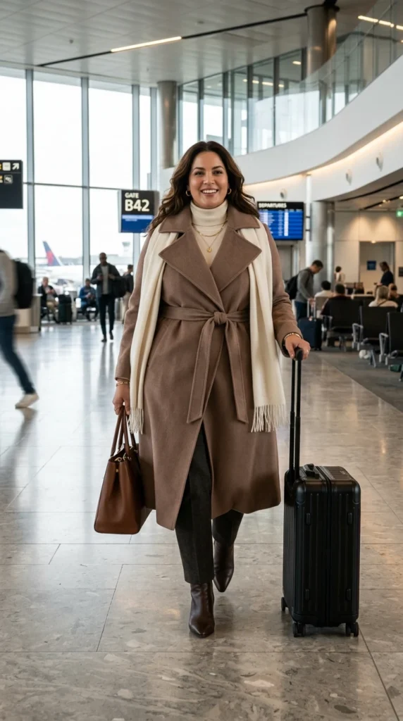Wrap Style Wool Coat
