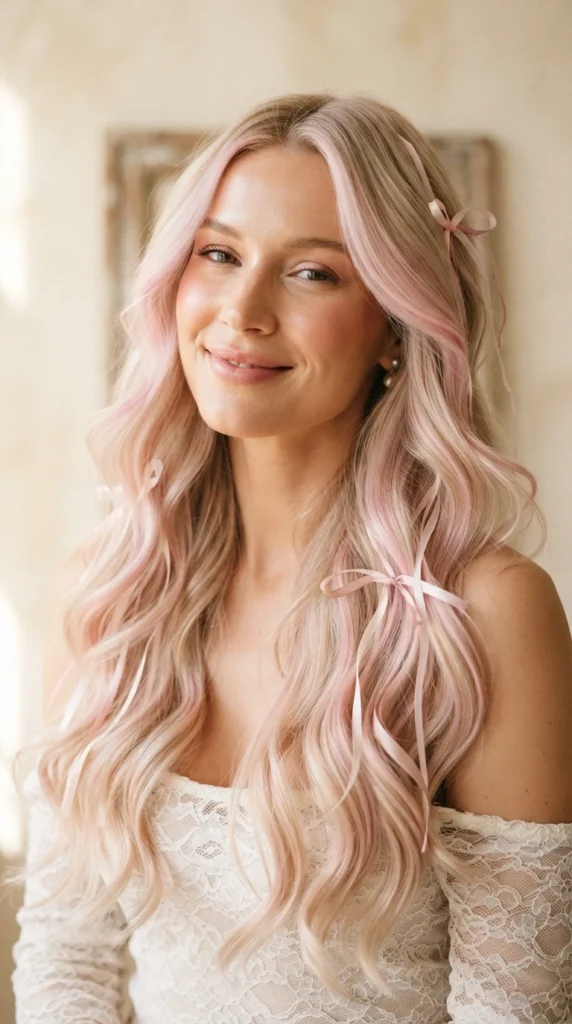 Baby Pink Highlights Throughout