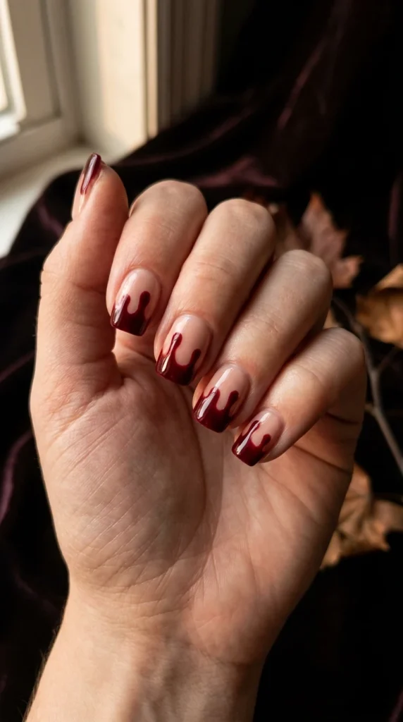  Bloody Red Halloween Nails
