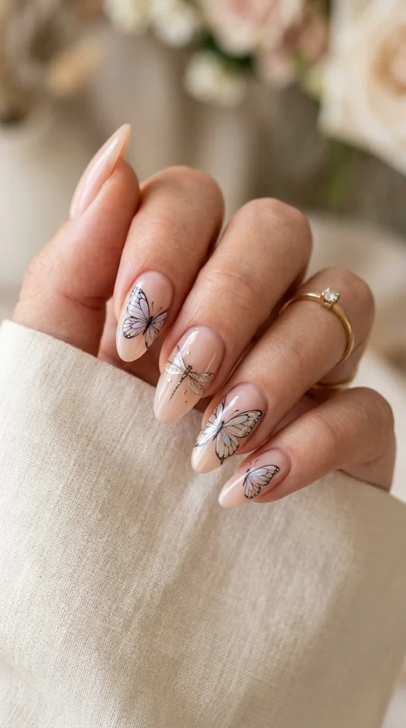 Butterfly and Dragonfly Nails