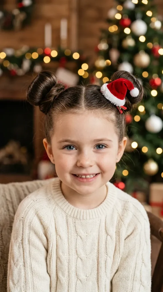 Santa Hat Space Buns