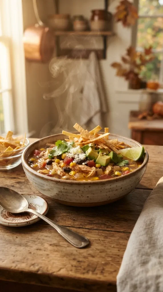 Slow Cooker Chicken Tortilla Soup