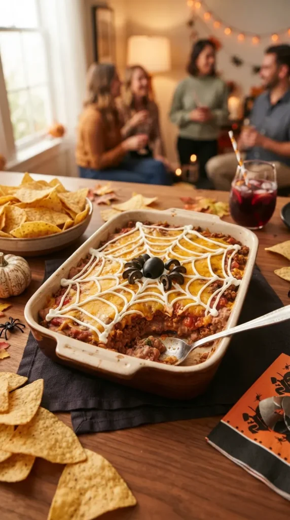 Spiderweb Taco Dip Dinner