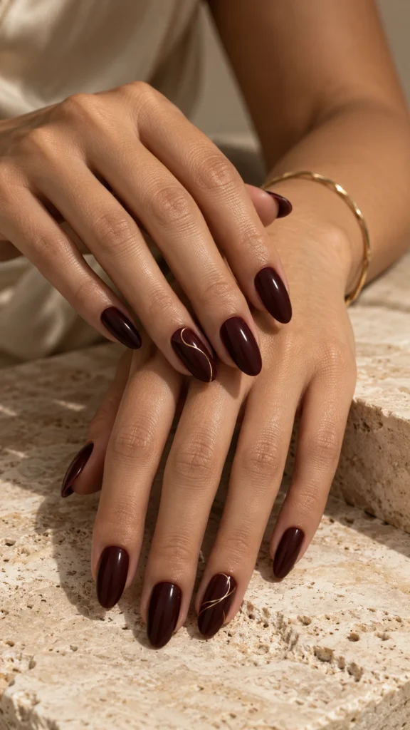 Cherry Mocha Nails
