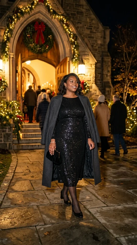 Black Sequin Dress for Midnight Service