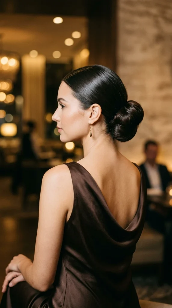 Glossy Low Bun
