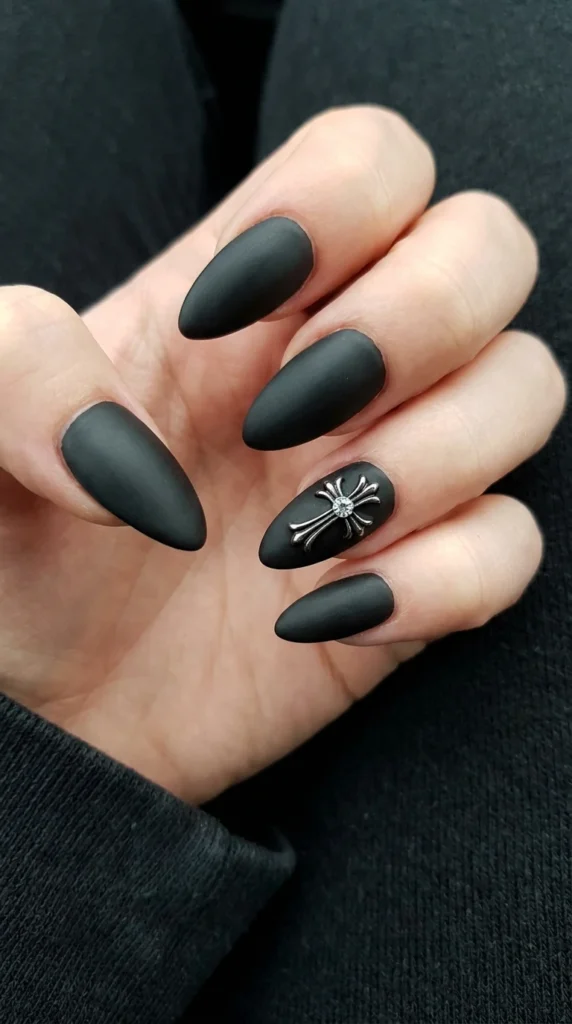 Gothic Cross Accent Nail