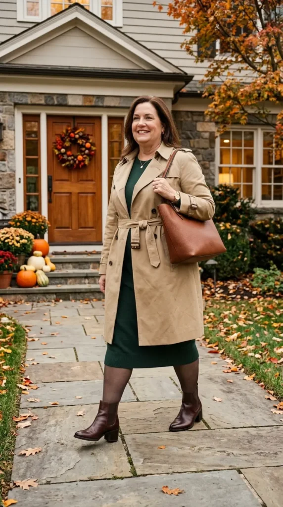 Khaki Trench Over Any Outfit